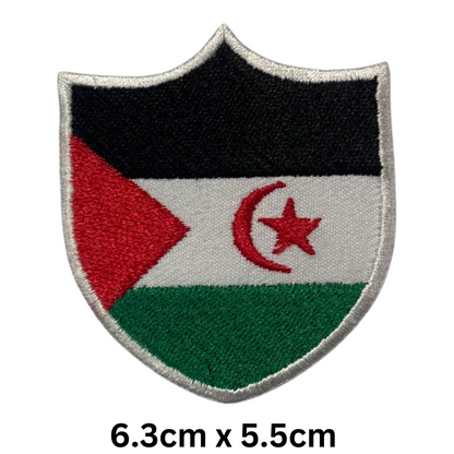 Shield Flag Patch – Embroidered Iron On / Sew On Shield Shaped National Flag Badge | All Countries Available | Heraldic Crest Patch for Jacket, Backpack, Biker Vest, Uniform – Choose Your Country (T-Z)