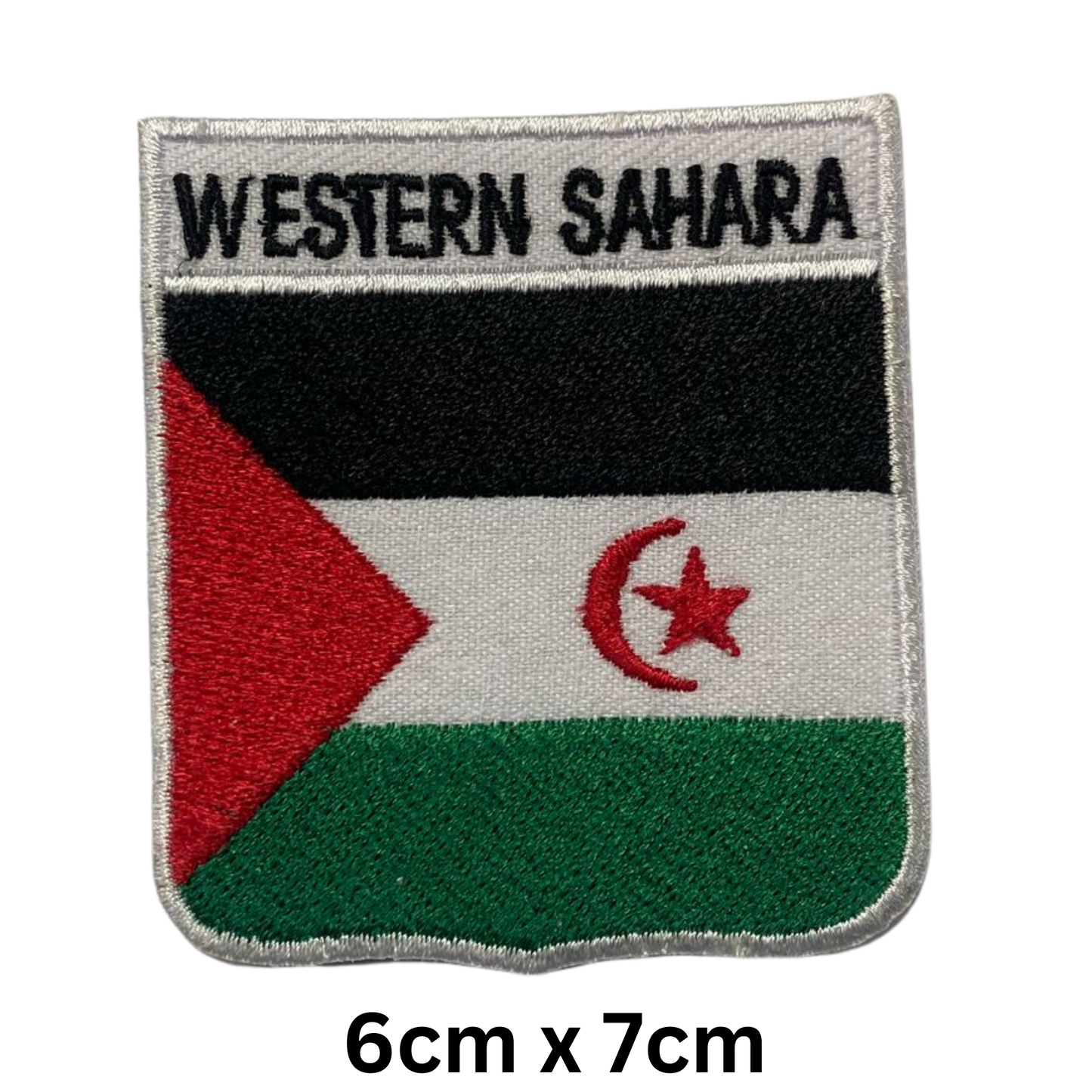Shield Flag with Name Patch – Embroidered Iron On / Sew On Shield Shaped National Flag Badge with Country Name | All Countries | Badge for Jacket, Biker Vest, Backpack, Uniform (T-Z)