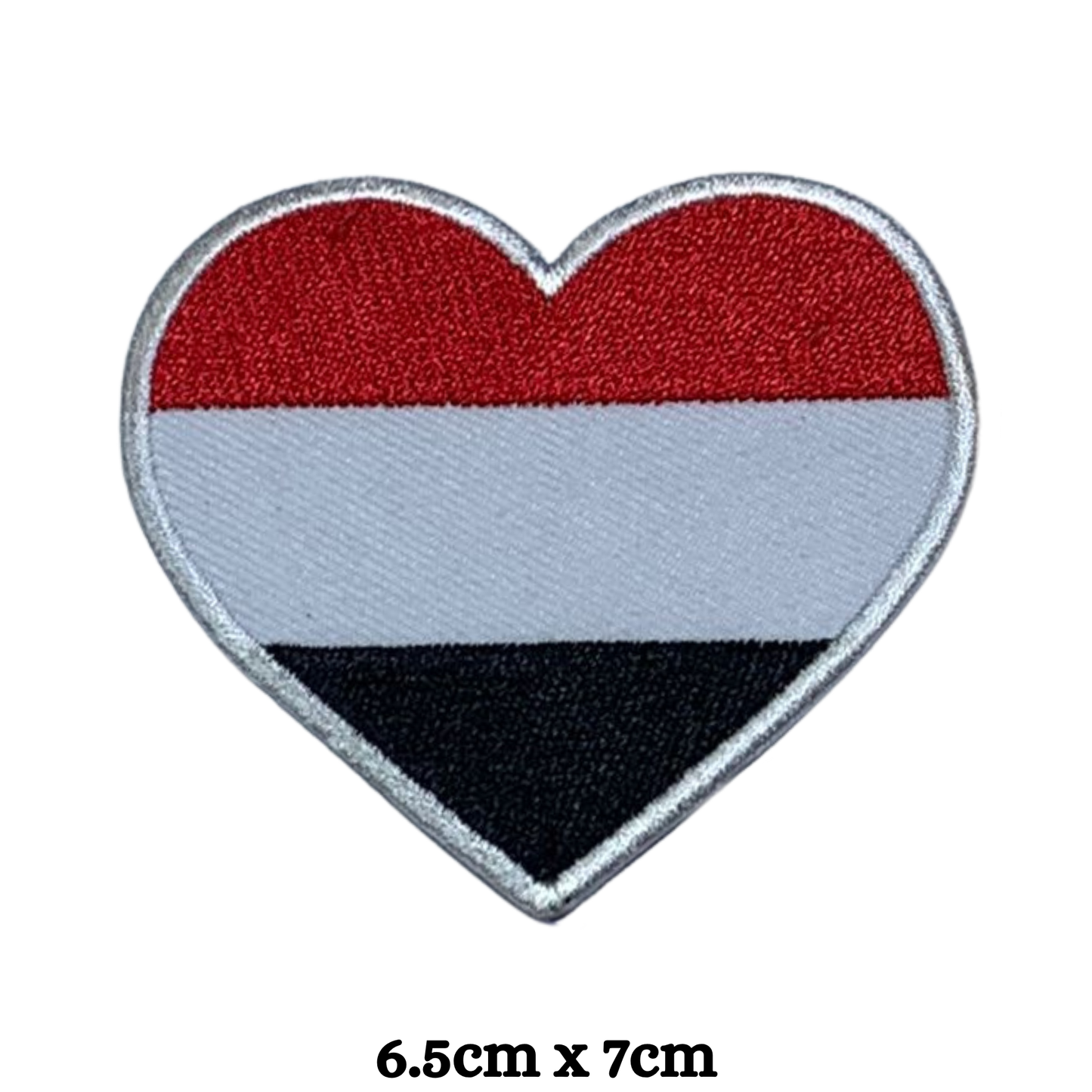Country Heart Flag Patch – Embroidered Iron On / Sew On Heart Shaped National Flag Badge | All Countries Available | Jackets, Bags, Hats – Gift for Heritage, Travel & Flag Lovers (T-Z)