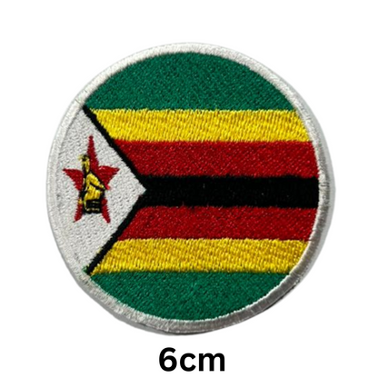 Round Flag Patch – 6cm Circular Embroidered Iron On / Sew On National Flag Badge | All Countries | Tactical Military Emblem for Hats, Jackets, Backpacks, Uniforms – Choose Your Country (T-Z)