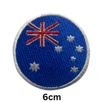 Round Flag Patch – 6cm Circular Embroidered Iron On / Sew On National Flag Badge | All Countries | Tactical Military Emblem for Hats, Jackets, Backpacks, Uniforms – Choose Your Country (A-J)