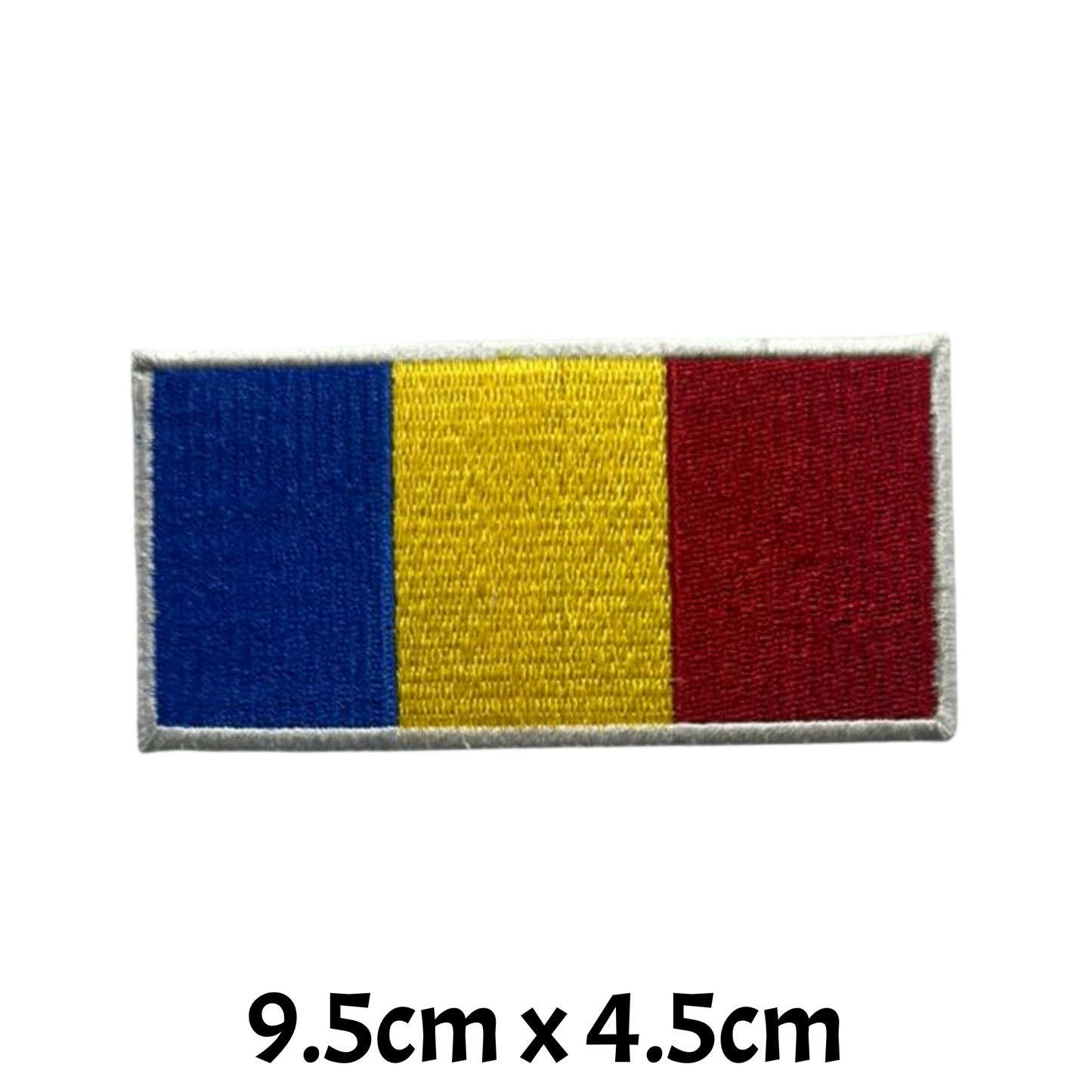 All Country Flag Patches (9.5 × 4.5 cm), Embroidered Iron-On/Sew-On National Flag Badges for Jacket, Backpack, Hat, Bags and DIY Craft (A-J)