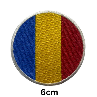 Round Flag Patch – 6cm Circular Embroidered Iron On / Sew On National Flag Badge | All Countries | Tactical Military Emblem for Hats, Jackets, Backpacks, Uniforms – Choose Your Country (A-J)