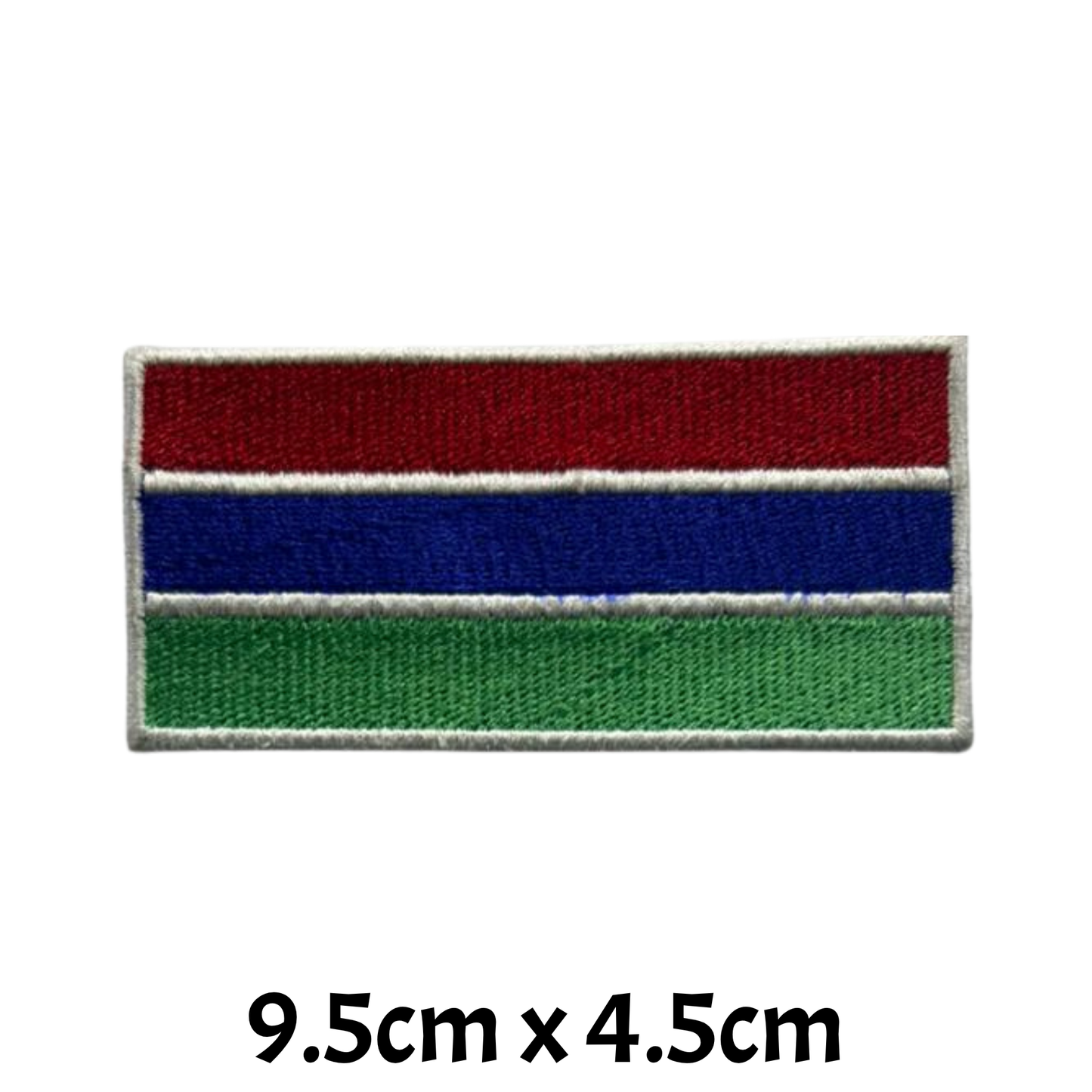 All Country Flag Patches (9.5 × 4.5 cm), Embroidered Iron-On/Sew-On National Flag Badges for Jacket, Backpack, Hat, Bags and DIY Craft (A-J)