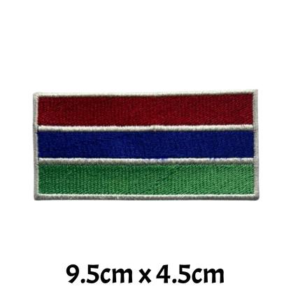 All Country Flag Patches (9.5 × 4.5 cm), Embroidered Iron-On/Sew-On National Flag Badges for Jacket, Backpack, Hat, Bags and DIY Craft (A-J)