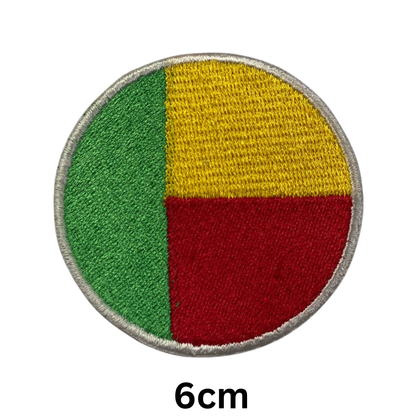 Round Flag Patch – 6cm Circular Embroidered Iron On / Sew On National Flag Badge | All Countries | Tactical Military Emblem for Hats, Jackets, Backpacks, Uniforms – Choose Your Country (A-J)