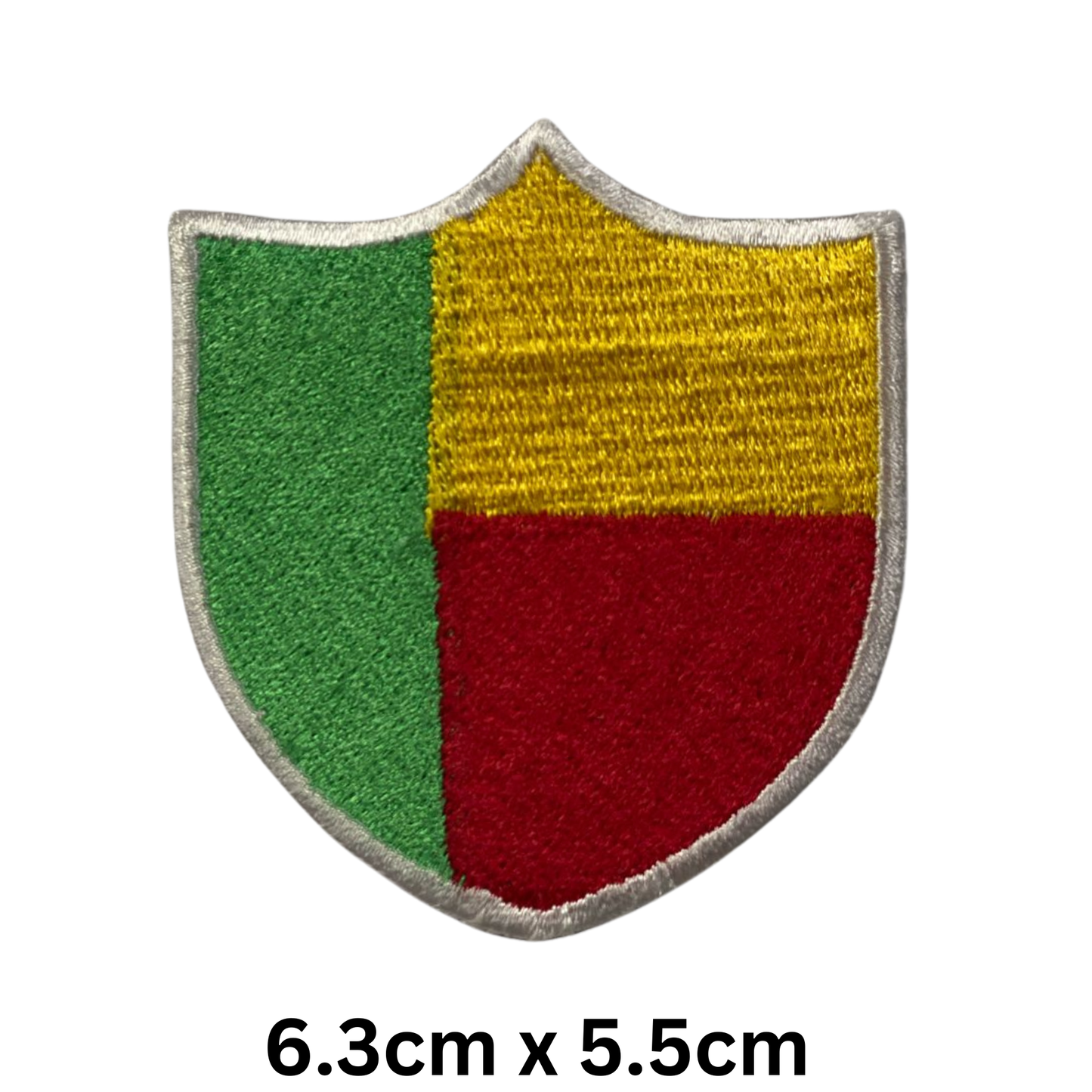 Shield Flag Patch – Embroidered Iron On / Sew On Shield Shaped National Flag Badge | All Countries Available | Heraldic Crest Patch for Jacket, Backpack, Biker Vest, Uniform – Choose Your Country (A-J)