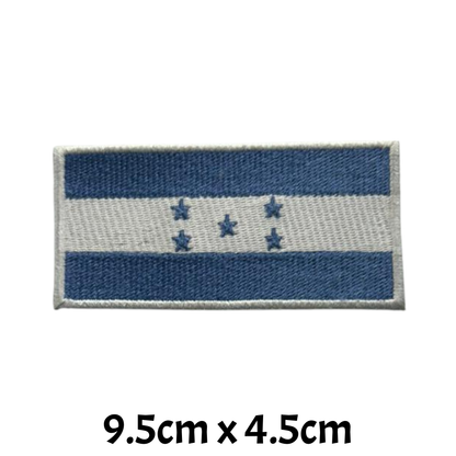 All Country Flag Patches (9.5 × 4.5 cm), Embroidered Iron-On/Sew-On National Flag Badges for Jacket, Backpack, Hat, Bags and DIY Craft (A-J)