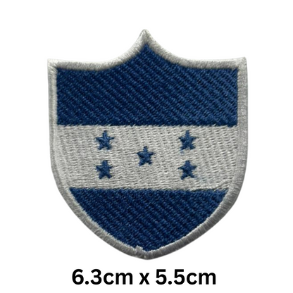 Shield Flag Patch – Embroidered Iron On / Sew On Shield Shaped National Flag Badge | All Countries Available | Heraldic Crest Patch for Jacket, Backpack, Biker Vest, Uniform – Choose Your Country (A-J)