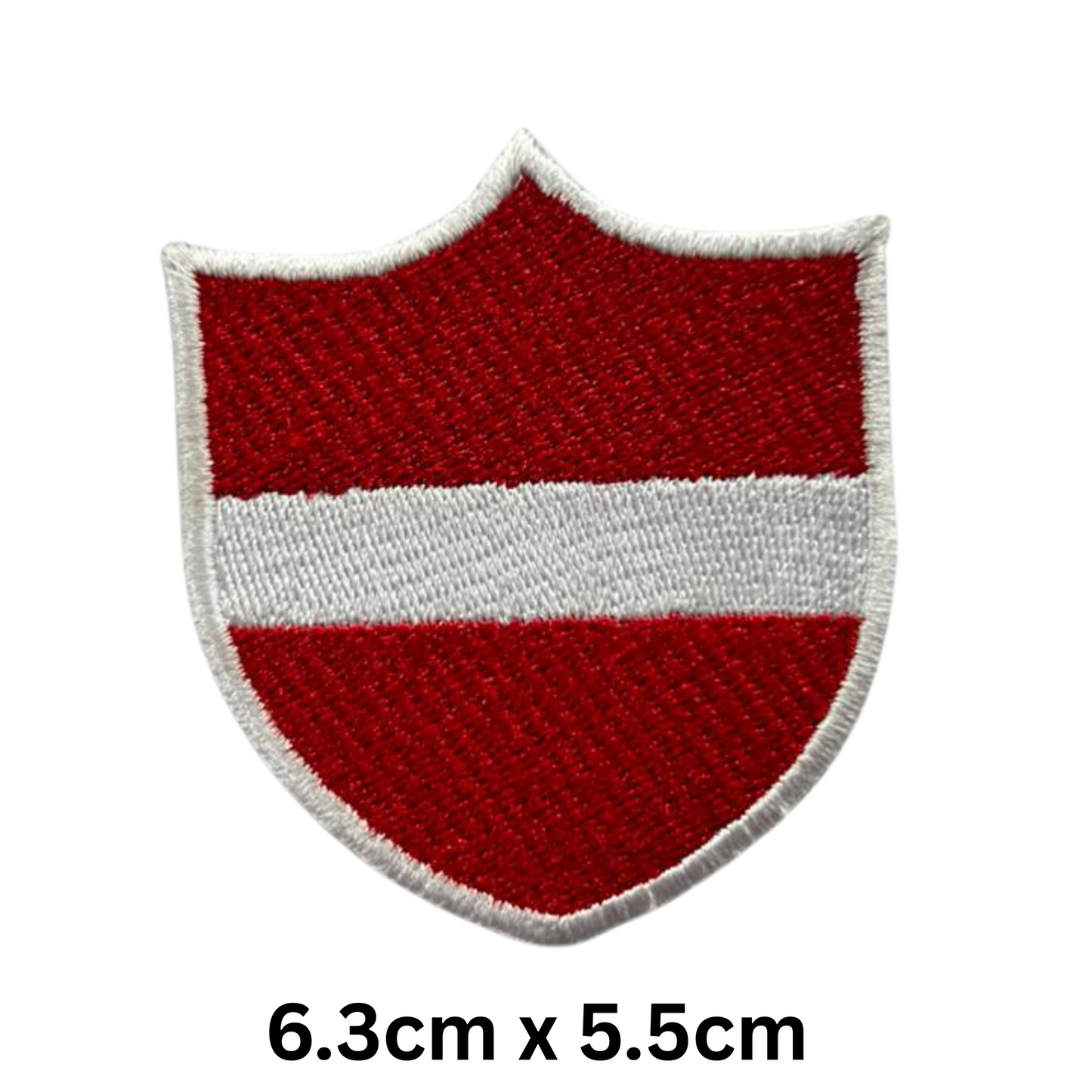 Shield Flag Patch – Embroidered Iron On / Sew On Shield Shaped National Flag Badge | All Countries Available | Heraldic Crest Patch for Jacket, Backpack, Biker Vest, Uniform – Choose Your Country (K-S)