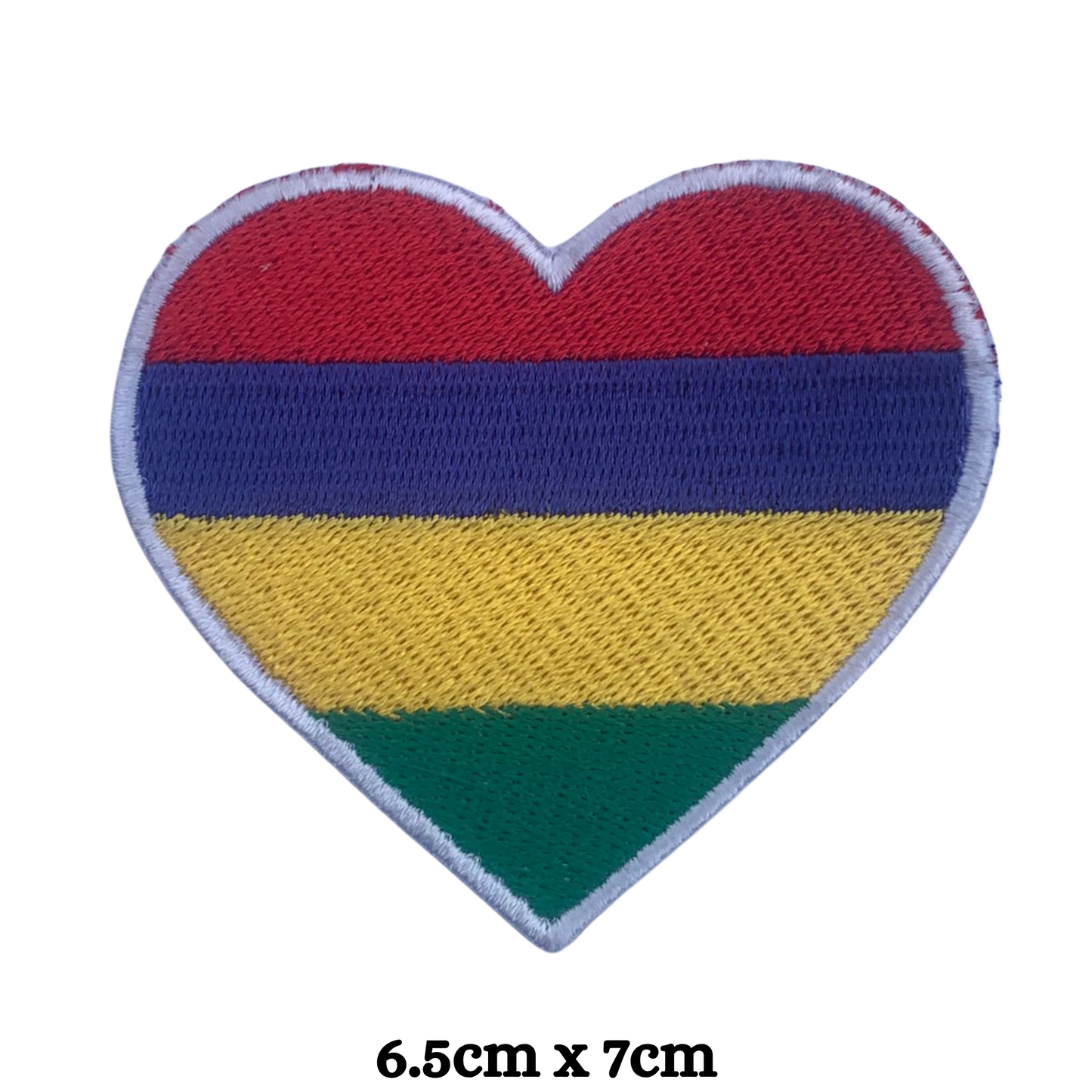 Country Heart Flag Patch – Embroidered Iron On / Sew On Heart Shaped National Flag Badge | All Countries Available | Jackets, Bags, Hats – Gift for Heritage, Travel & Flag Lovers (K-S)