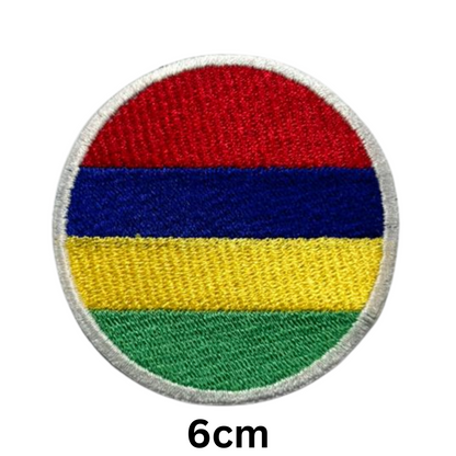 Round Flag Patch – 6cm Circular Embroidered Iron On / Sew On National Flag Badge | All Countries | Tactical Military Emblem for Hats, Jackets, Backpacks, Uniforms – Choose Your Country (K-S)