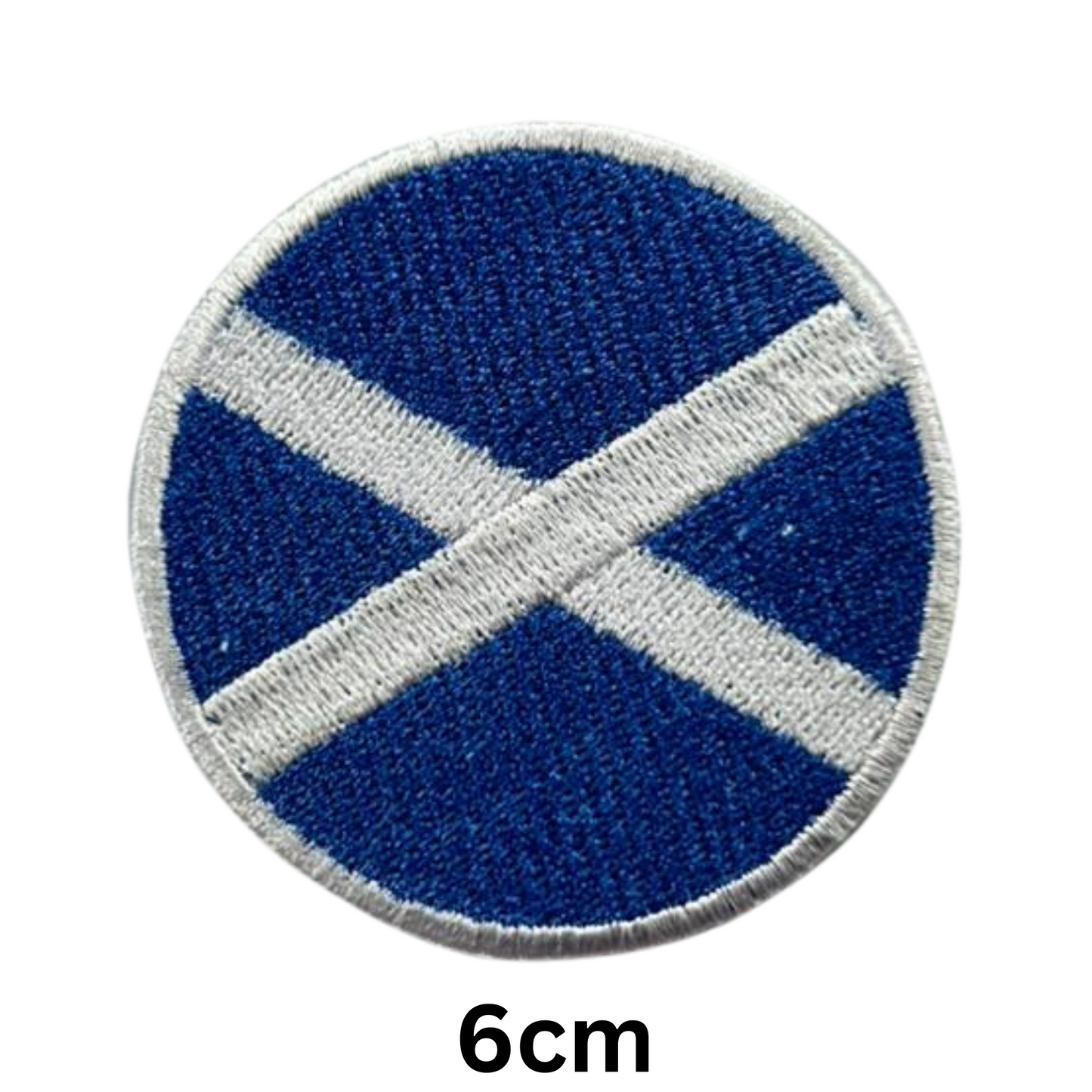 Round Flag Patch – 6cm Circular Embroidered Iron On / Sew On National Flag Badge | All Countries | Tactical Military Emblem for Hats, Jackets, Backpacks, Uniforms – Choose Your Country (K-S)