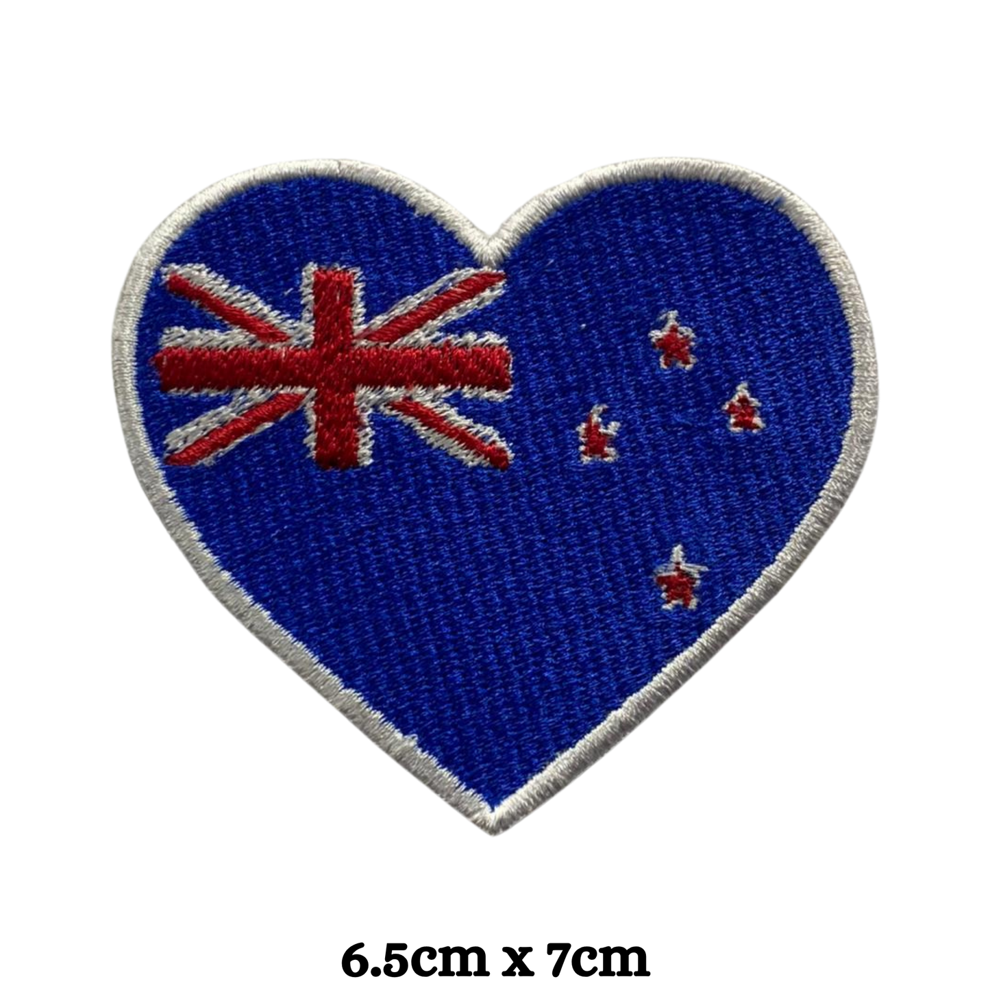 Country Heart Flag Patch – Embroidered Iron On / Sew On Heart Shaped National Flag Badge | All Countries Available | Jackets, Bags, Hats – Gift for Heritage, Travel & Flag Lovers (K-S)