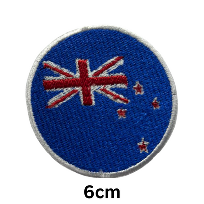 Round Flag Patch – 6cm Circular Embroidered Iron On / Sew On National Flag Badge | All Countries | Tactical Military Emblem for Hats, Jackets, Backpacks, Uniforms – Choose Your Country (K-S)