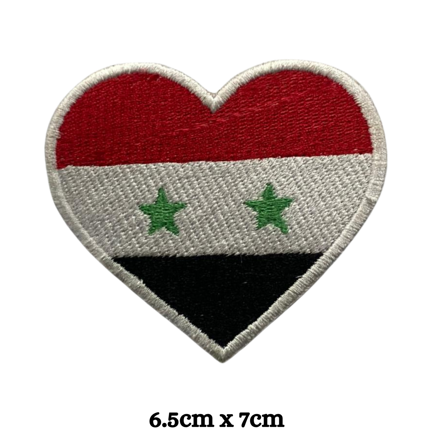 Country Heart Flag Patch – Embroidered Iron On / Sew On Heart Shaped National Flag Badge | All Countries Available | Jackets, Bags, Hats – Gift for Heritage, Travel & Flag Lovers (K-S)