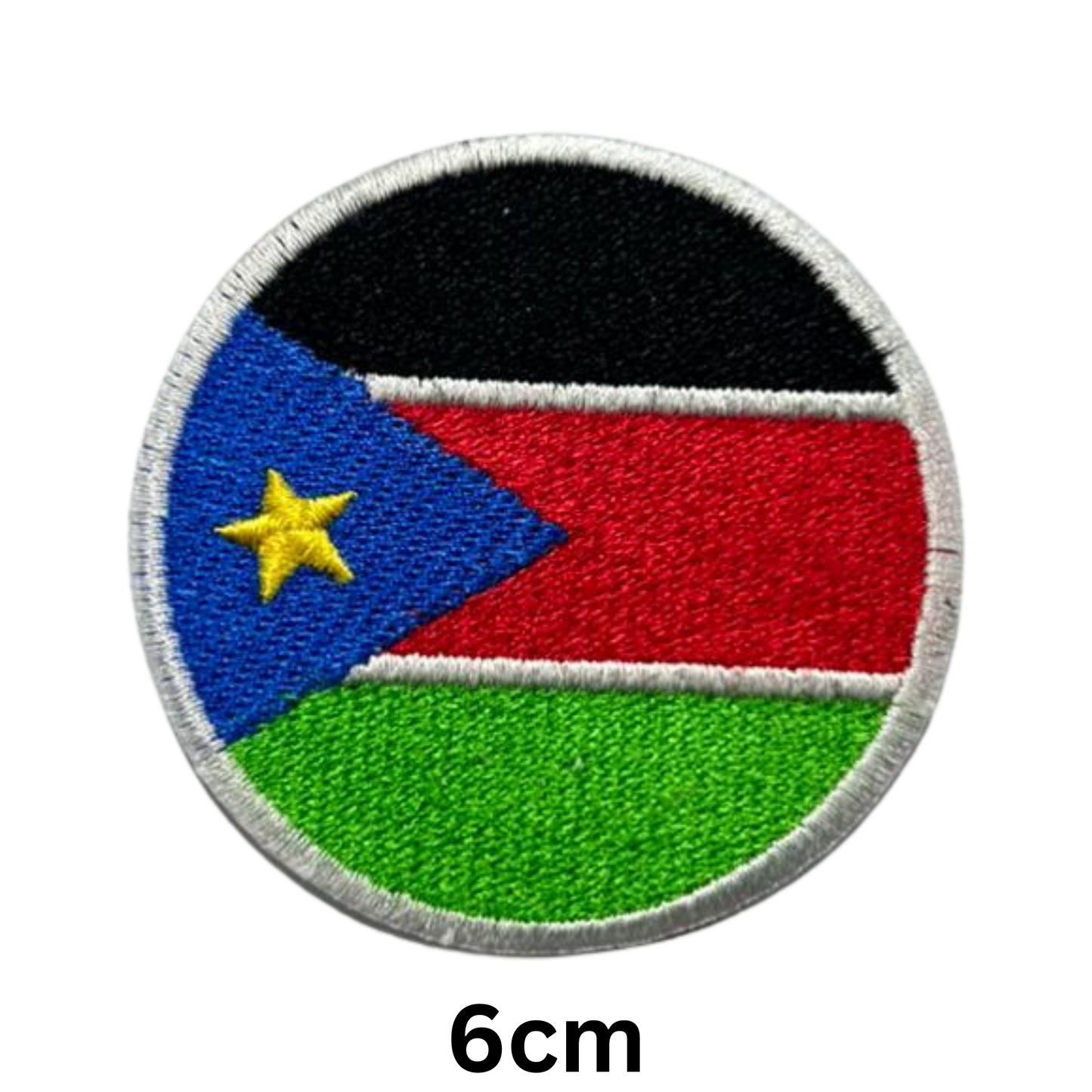 Round Flag Patch – 6cm Circular Embroidered Iron On / Sew On National Flag Badge | All Countries | Tactical Military Emblem for Hats, Jackets, Backpacks, Uniforms – Choose Your Country (K-S)