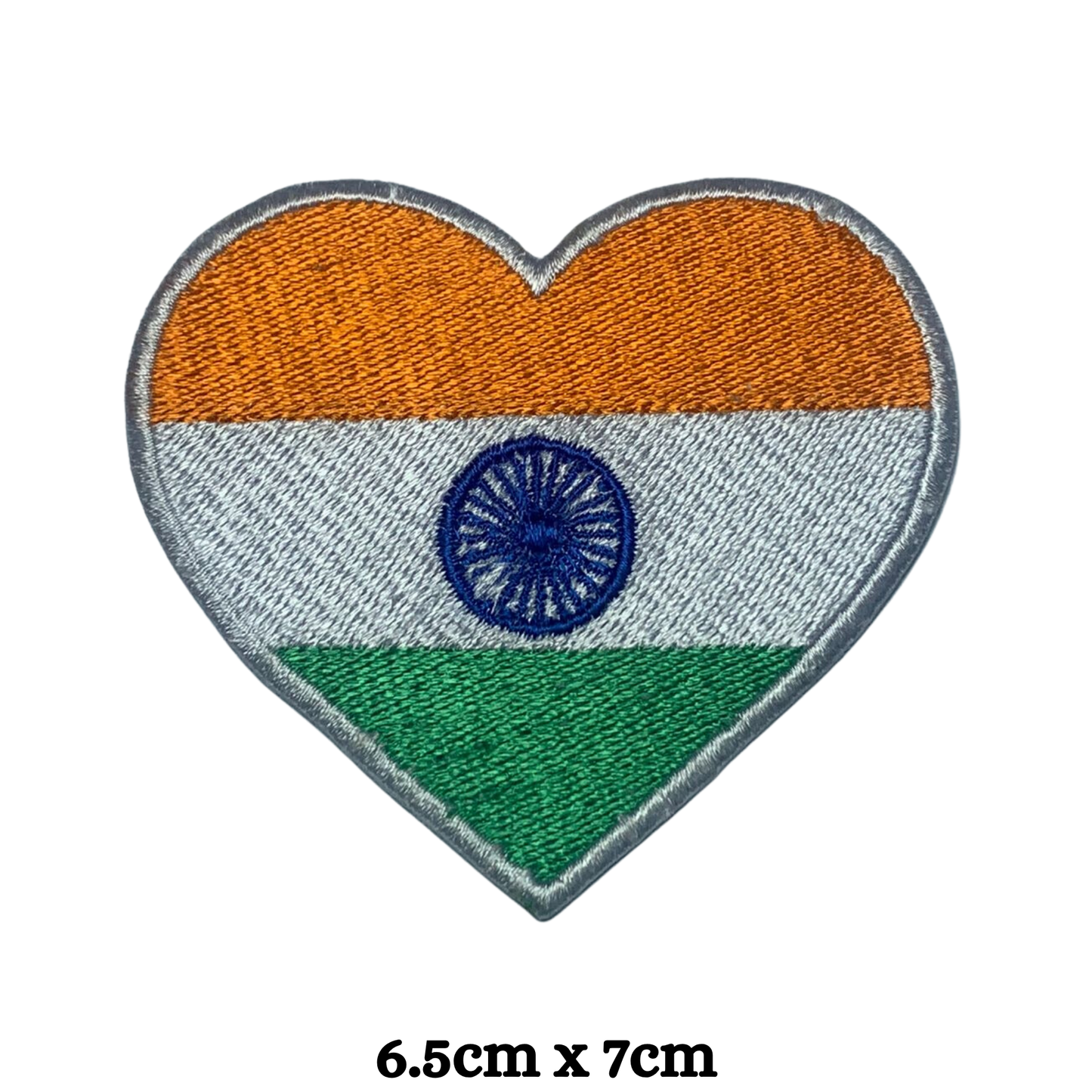 Country Heart Flag Patch – Embroidered Iron On / Sew On Heart Shaped National Flag Badge | All Countries Available | Jackets, Bags, Hats – Gift for Heritage, Travel & Flag Lovers (A-J)