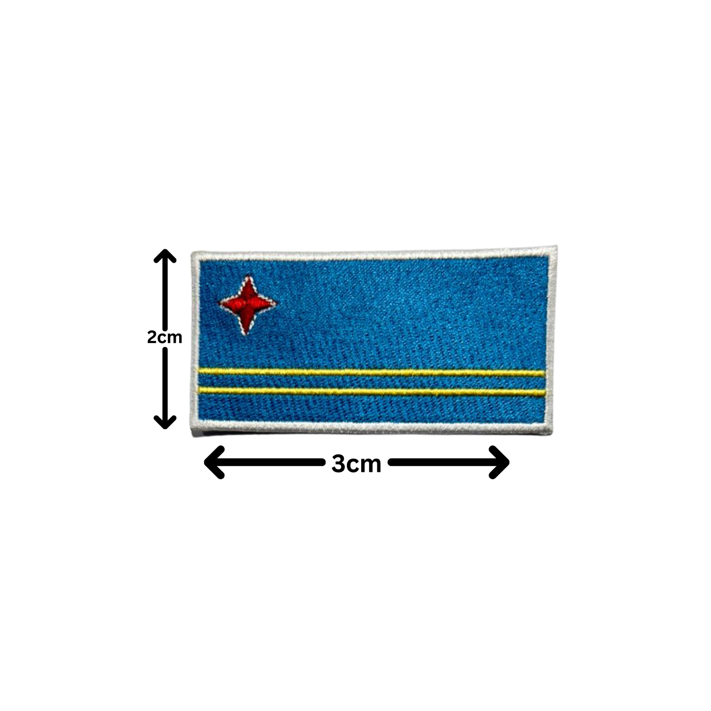 All Country Flag Patches (3 × 2 cm), Embroidered Iron-On/Sew On National Flags, Badge Traveler Gift Patch for Jacket, Backpack, Hat DIY Craft