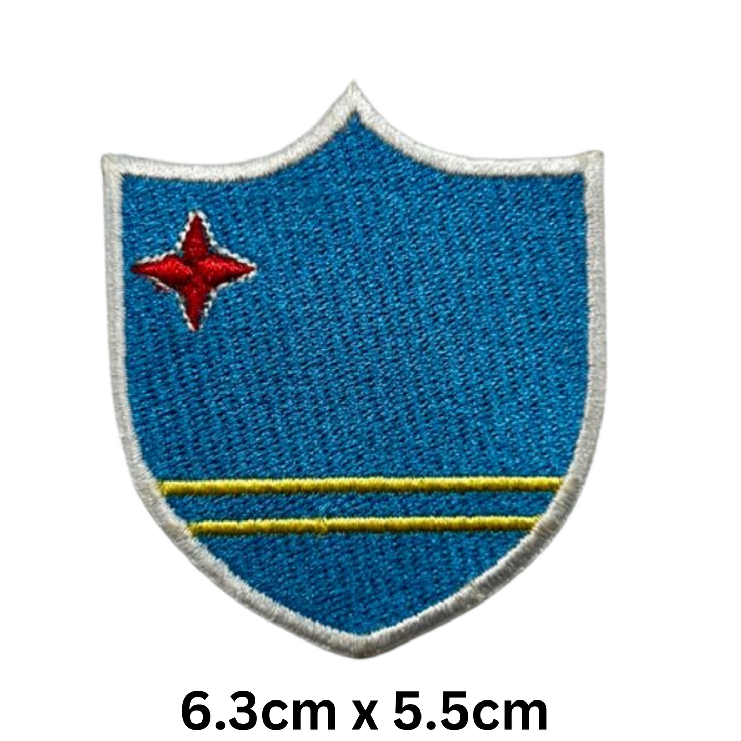 Shield Flag Patch – Embroidered Iron On / Sew On Shield Shaped National Flag Badge | All Countries Available | Heraldic Crest Patch for Jacket, Backpack, Biker Vest, Uniform – Choose Your Country (A-J)