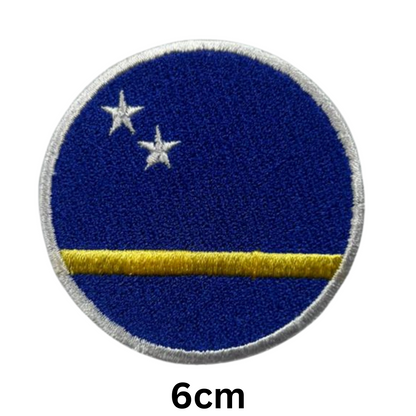 Round Flag Patch – 6cm Circular Embroidered Iron On / Sew On National Flag Badge | All Countries | Tactical Military Emblem for Hats, Jackets, Backpacks, Uniforms – Choose Your Country (A-J)