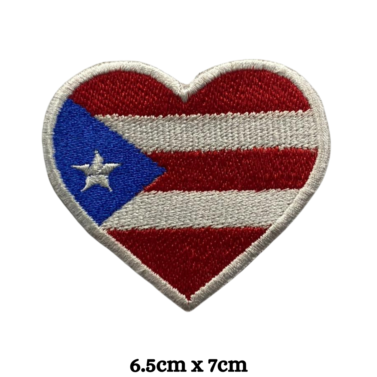 Country Heart Flag Patch – Embroidered Iron On / Sew On Heart Shaped National Flag Badge | All Countries Available | Jackets, Bags, Hats – Gift for Heritage, Travel & Flag Lovers (K-S)