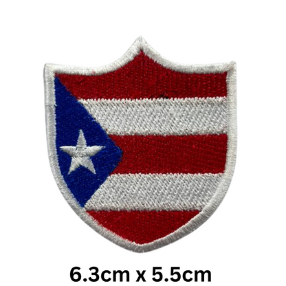 Shield Flag Patch – Embroidered Iron On / Sew On Shield Shaped National Flag Badge | All Countries Available | Heraldic Crest Patch for Jacket, Backpack, Biker Vest, Uniform – Choose Your Country (K-S)