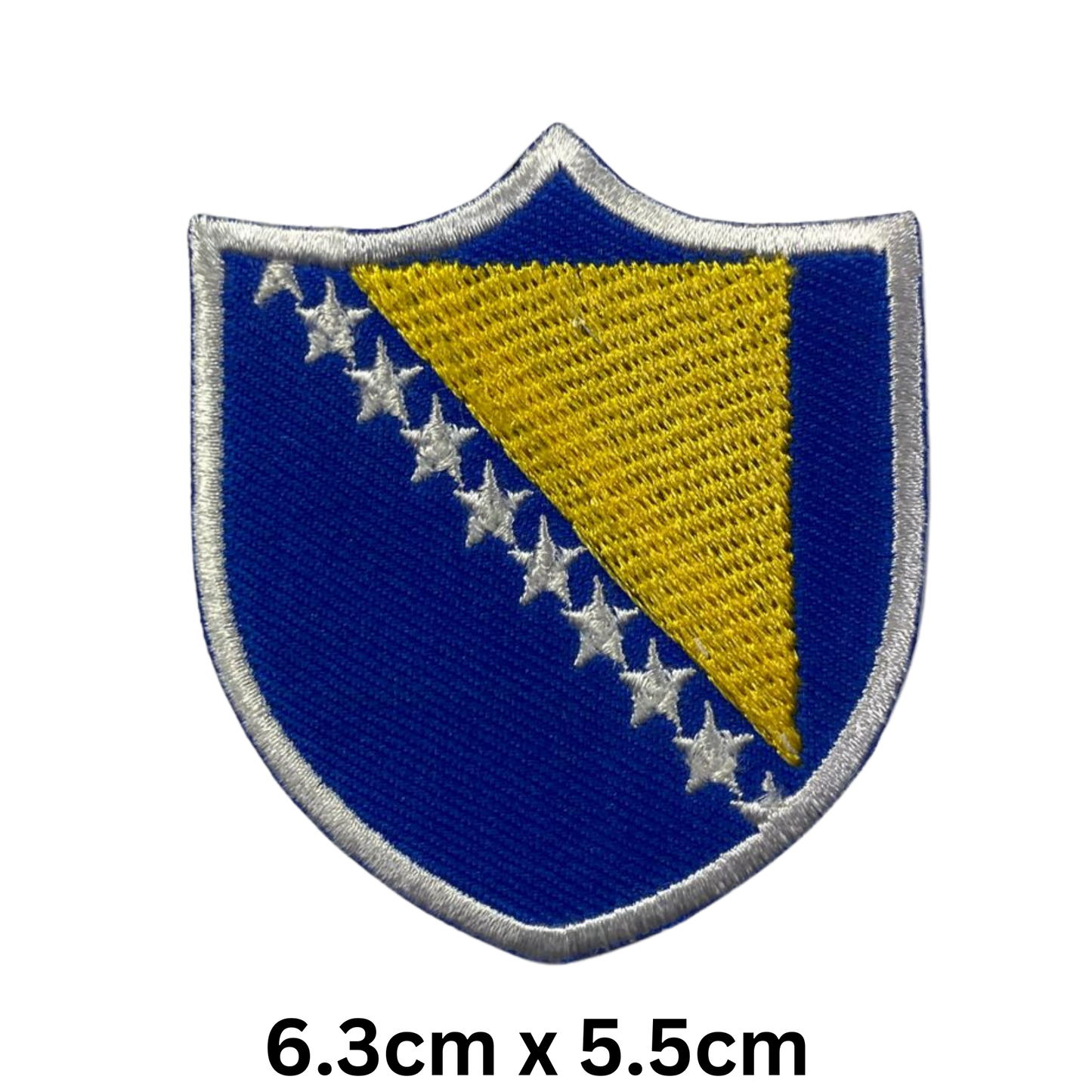 Shield Flag Patch – Embroidered Iron On / Sew On Shield Shaped National Flag Badge | All Countries Available | Heraldic Crest Patch for Jacket, Backpack, Biker Vest, Uniform – Choose Your Country (A-J)
