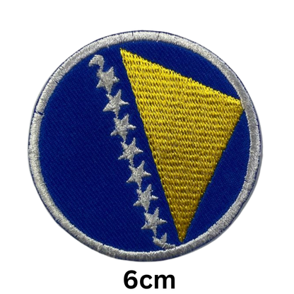 Round Flag Patch – 6cm Circular Embroidered Iron On / Sew On National Flag Badge | All Countries | Tactical Military Emblem for Hats, Jackets, Backpacks, Uniforms – Choose Your Country (A-J)