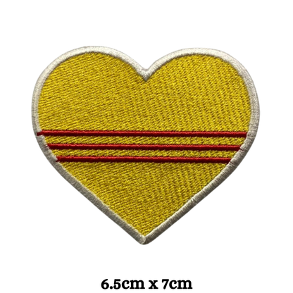 Country Heart Flag Patch – Embroidered Iron On / Sew On Heart Shaped National Flag Badge | All Countries Available | Jackets, Bags, Hats – Gift for Heritage, Travel & Flag Lovers (K-S)