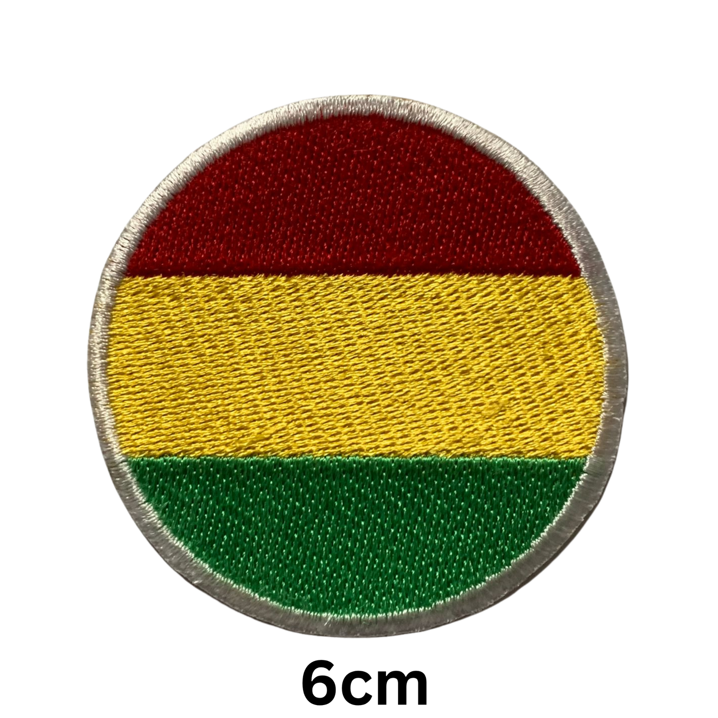Round Flag Patch – 6cm Circular Embroidered Iron On / Sew On National Flag Badge | All Countries | Tactical Military Emblem for Hats, Jackets, Backpacks, Uniforms – Choose Your Country (A-J)