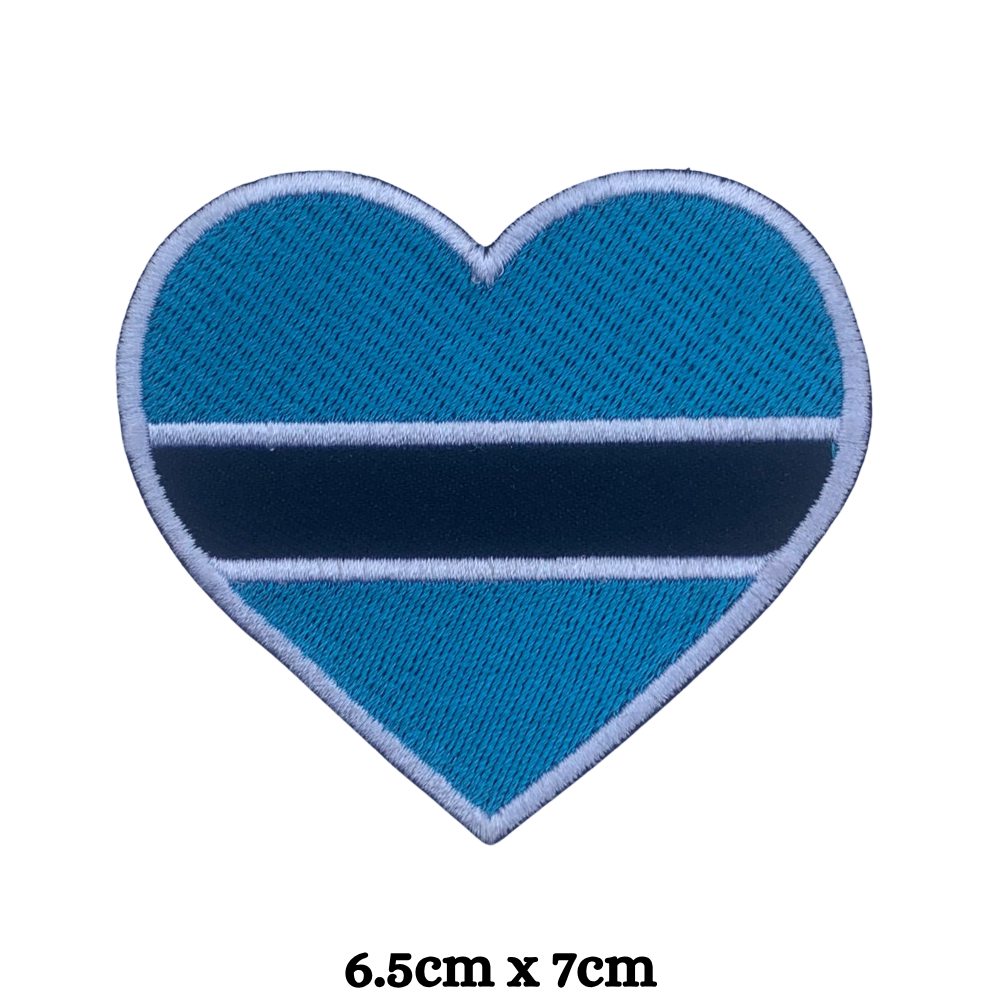 Country Heart Flag Patch – Embroidered Iron On / Sew On Heart Shaped National Flag Badge | All Countries Available | Jackets, Bags, Hats – Gift for Heritage, Travel & Flag Lovers (A-J)