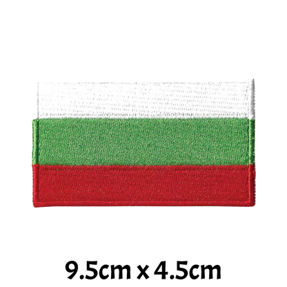 All Country Flag Patches (9.5 × 4.5 cm), Embroidered Iron-On/Sew-On National Flag Badges for Jacket, Backpack, Hat, Bags and DIY Craft (A-J)
