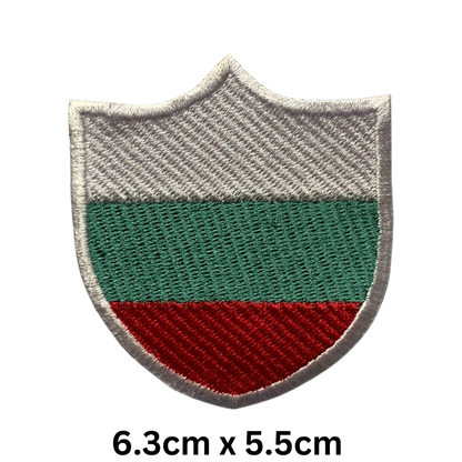Shield Flag Patch – Embroidered Iron On / Sew On Shield Shaped National Flag Badge | All Countries Available | Heraldic Crest Patch for Jacket, Backpack, Biker Vest, Uniform – Choose Your Country (A-J)