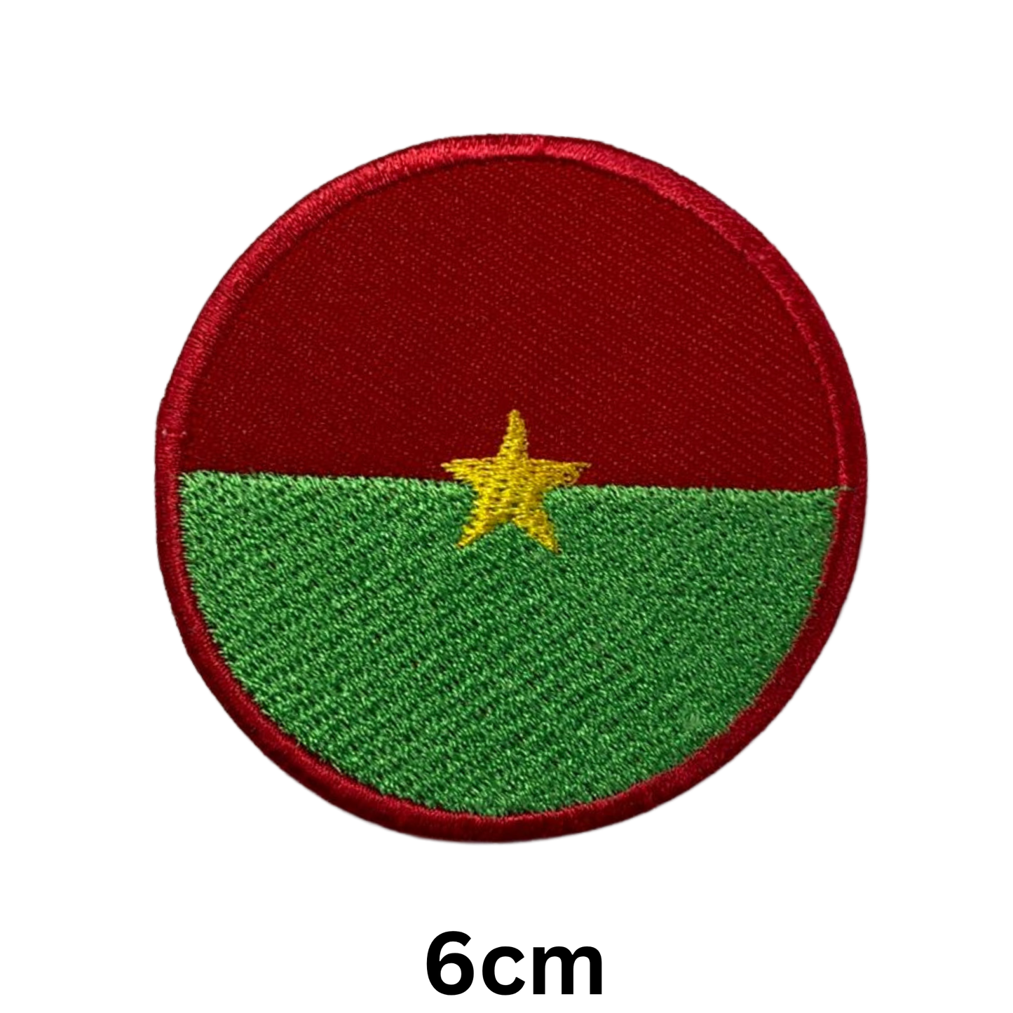 Round Flag Patch – 6cm Circular Embroidered Iron On / Sew On National Flag Badge | All Countries | Tactical Military Emblem for Hats, Jackets, Backpacks, Uniforms – Choose Your Country (A-J)