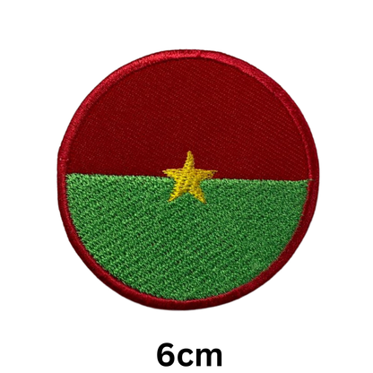 Round Flag Patch – 6cm Circular Embroidered Iron On / Sew On National Flag Badge | All Countries | Tactical Military Emblem for Hats, Jackets, Backpacks, Uniforms – Choose Your Country (A-J)