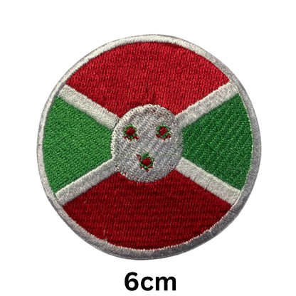 Round Flag Patch – 6cm Circular Embroidered Iron On / Sew On National Flag Badge | All Countries | Tactical Military Emblem for Hats, Jackets, Backpacks, Uniforms – Choose Your Country (A-J)