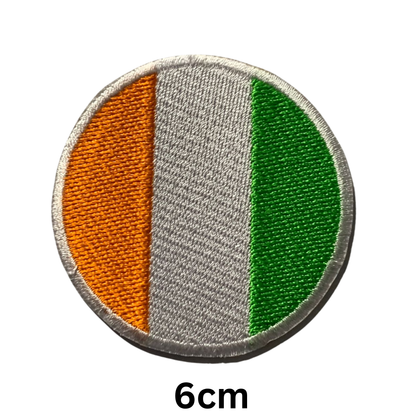 Round Flag Patch – 6cm Circular Embroidered Iron On / Sew On National Flag Badge | All Countries | Tactical Military Emblem for Hats, Jackets, Backpacks, Uniforms – Choose Your Country (A-J)