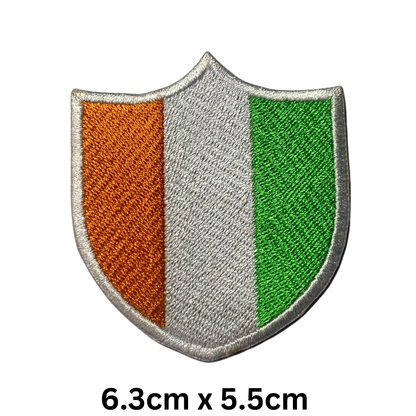 Shield Flag Patch – Embroidered Iron On / Sew On Shield Shaped National Flag Badge | All Countries Available | Heraldic Crest Patch for Jacket, Backpack, Biker Vest, Uniform – Choose Your Country (A-J)