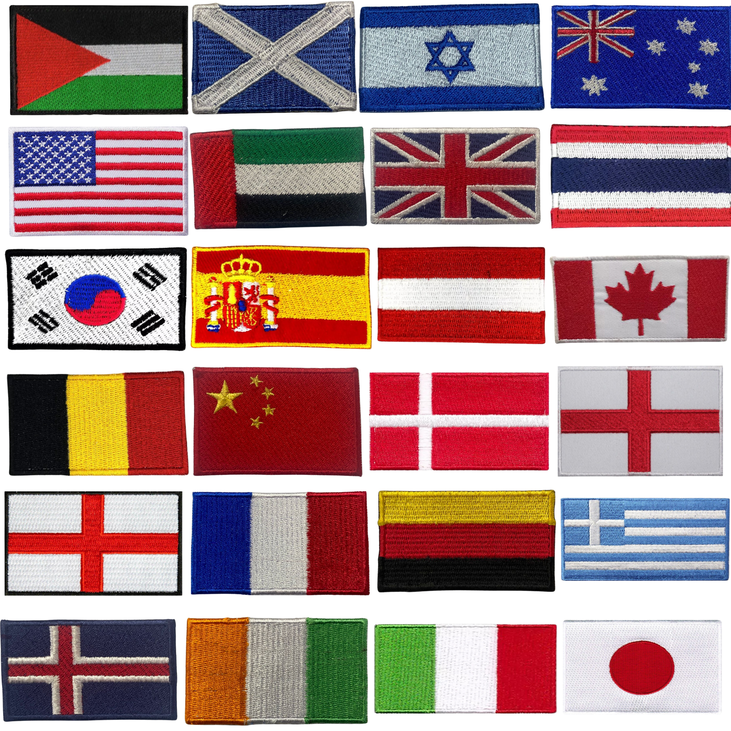 Country Flag Embroidered Patch – Iron On / Sew On National Flag Badge | All Countries Available | Jacket, Backpack, Hat, Uniform – Choose Your Country (T-Z)