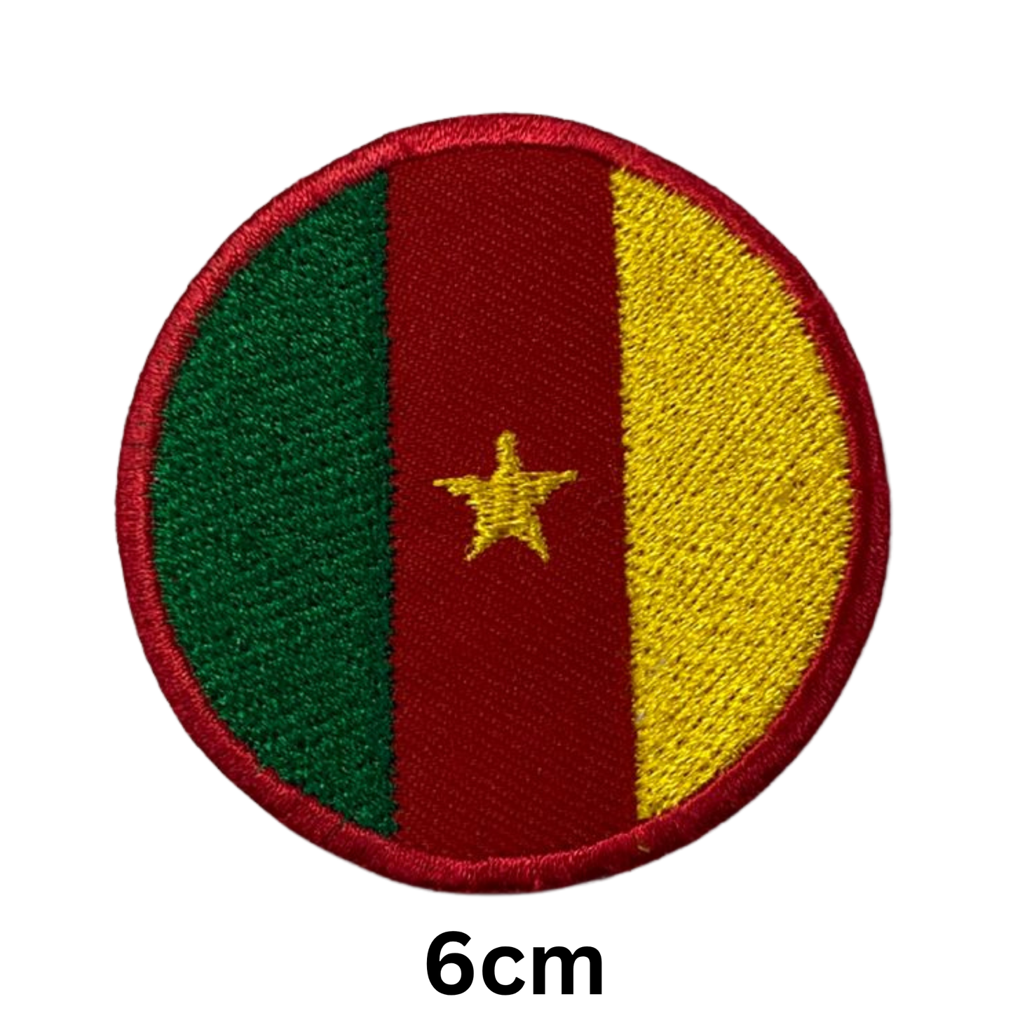 Round Flag Patch – 6cm Circular Embroidered Iron On / Sew On National Flag Badge | All Countries | Tactical Military Emblem for Hats, Jackets, Backpacks, Uniforms – Choose Your Country (A-J)