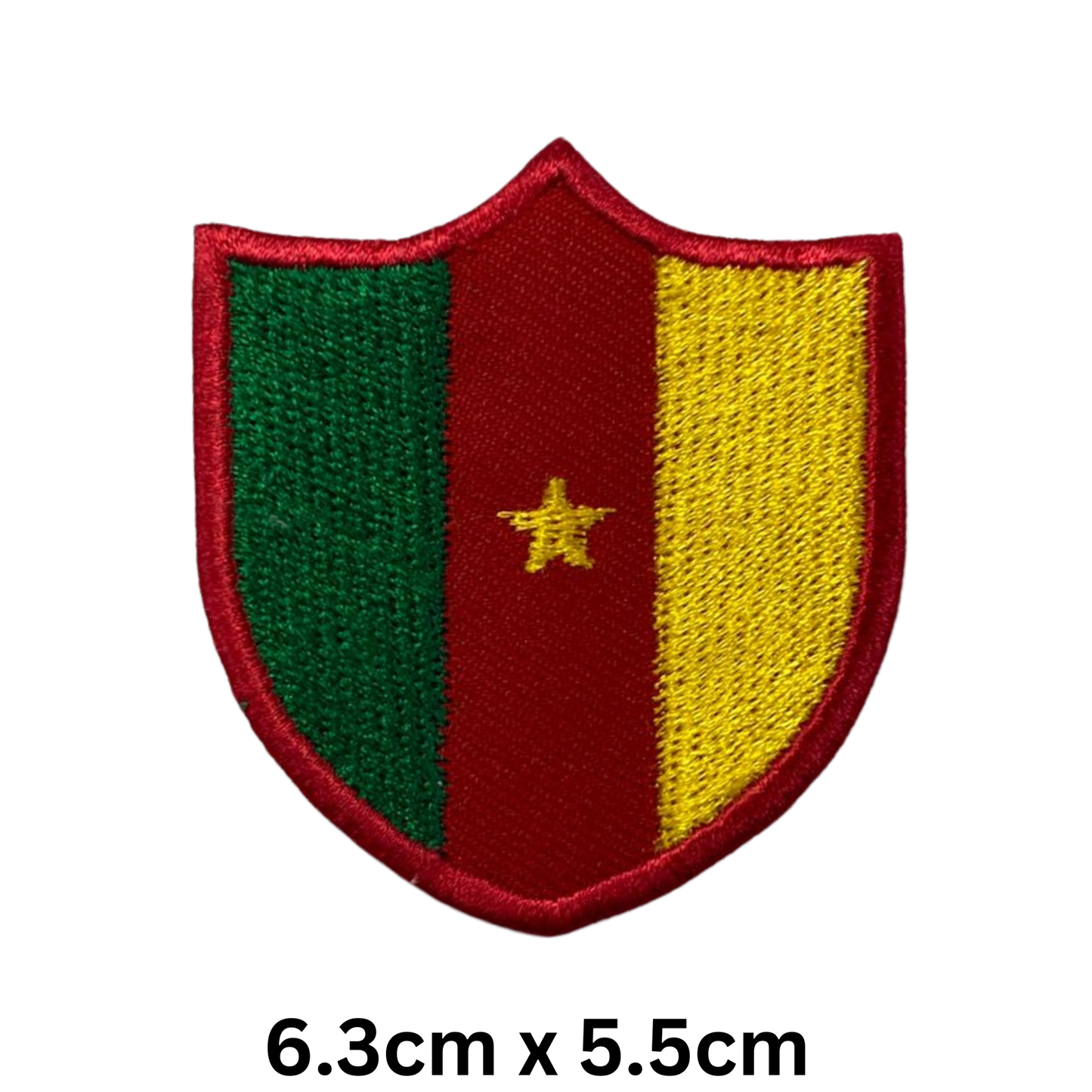 Shield Flag Patch – Embroidered Iron On / Sew On Shield Shaped National Flag Badge | All Countries Available | Heraldic Crest Patch for Jacket, Backpack, Biker Vest, Uniform – Choose Your Country (A-J)