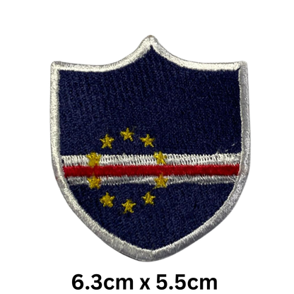 Shield Flag Patch – Embroidered Iron On / Sew On Shield Shaped National Flag Badge | All Countries Available | Heraldic Crest Patch for Jacket, Backpack, Biker Vest, Uniform – Choose Your Country (A-J)