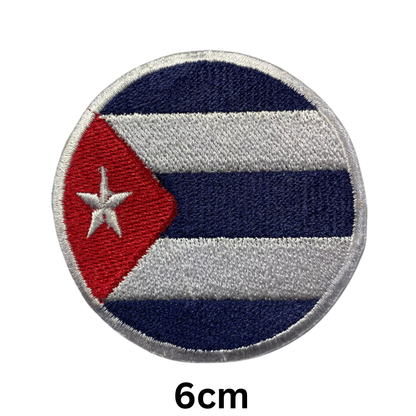 Round Flag Patch – 6cm Circular Embroidered Iron On / Sew On National Flag Badge | All Countries | Tactical Military Emblem for Hats, Jackets, Backpacks, Uniforms – Choose Your Country (A-J)