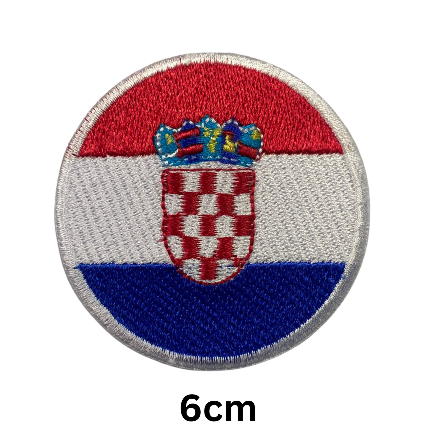 Round Flag Patch – 6cm Circular Embroidered Iron On / Sew On National Flag Badge | All Countries | Tactical Military Emblem for Hats, Jackets, Backpacks, Uniforms – Choose Your Country (A-J)