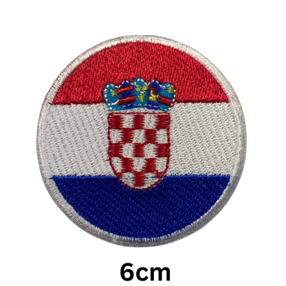 Round Flag Patch – 6cm Circular Embroidered Iron On / Sew On National Flag Badge | All Countries | Tactical Military Emblem for Hats, Jackets, Backpacks, Uniforms – Choose Your Country (A-J)