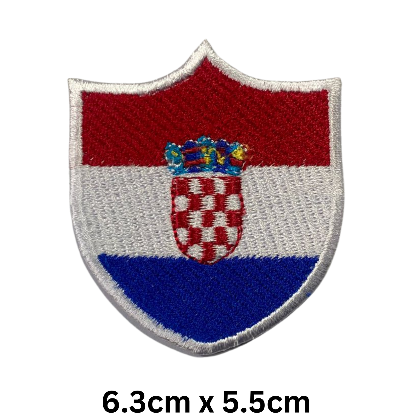 Shield Flag Patch – Embroidered Iron On / Sew On Shield Shaped National Flag Badge | All Countries Available | Heraldic Crest Patch for Jacket, Backpack, Biker Vest, Uniform – Choose Your Country (A-J)