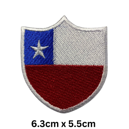 Shield Flag Patch – Embroidered Iron On / Sew On Shield Shaped National Flag Badge | All Countries Available | Heraldic Crest Patch for Jacket, Backpack, Biker Vest, Uniform – Choose Your Country (A-J)