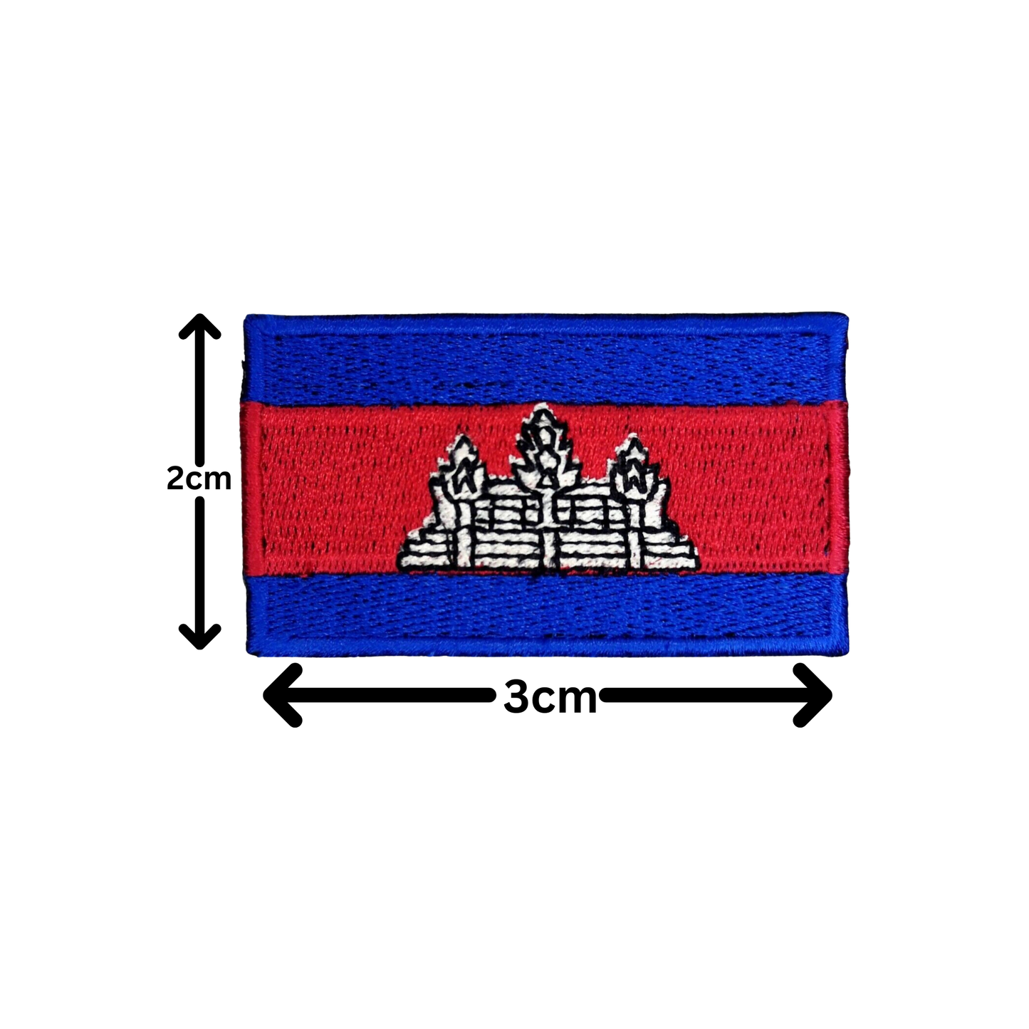 All Country Flag Patches (3 × 2 cm), Embroidered Iron-On/Sew On National Flags, Badge Traveler Gift Patch for Jacket, Backpack, Hat DIY Craft