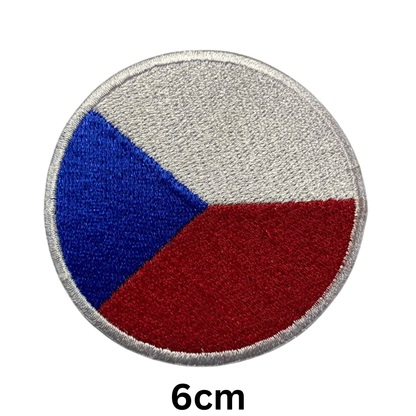 Round Flag Patch – 6cm Circular Embroidered Iron On / Sew On National Flag Badge | All Countries | Tactical Military Emblem for Hats, Jackets, Backpacks, Uniforms – Choose Your Country (A-J)